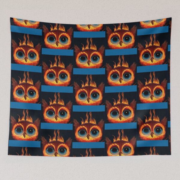 Item preview, Cute Owl with Flames  designed and sold by grangertomik.