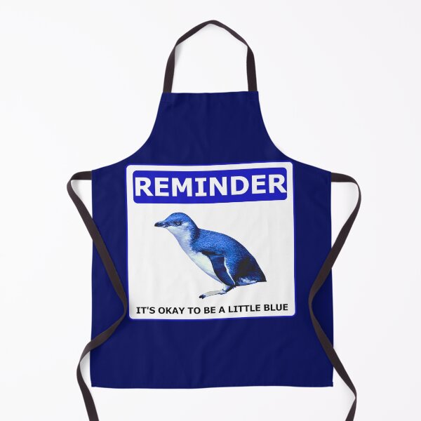 Item preview, Reminder notice it's okay to be a little blue penguin (Dark Blue #060D5B Background designed and sold by SBPenguins.