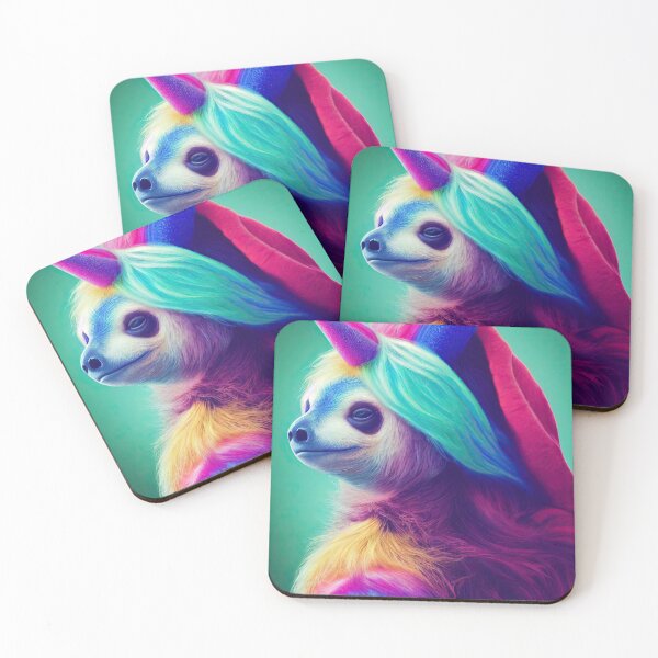 Item preview, Faulina, the lazy rainbow sloth designed and sold by Pixelboys.