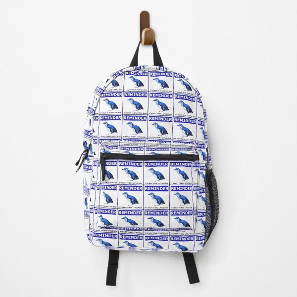 Item preview, Reminder notice it's okay to be a little blue penguin (Blue #0f1d7b Background) designed and sold by SBPenguins.