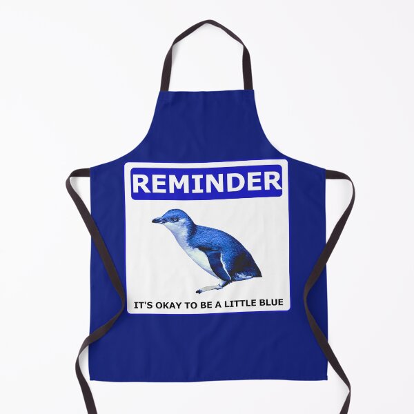 Item preview, Reminder notice it's okay to be a little blue penguin (Blue #0f1d7b Background) designed and sold by SBPenguins.