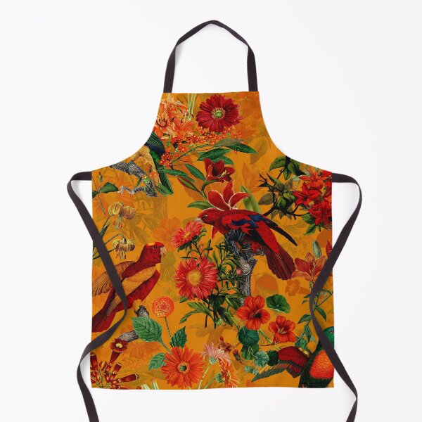 Item preview, Vintage Tropical Bird Jungle Botanical Garden orange Nightgarden designed and sold by UtArt.