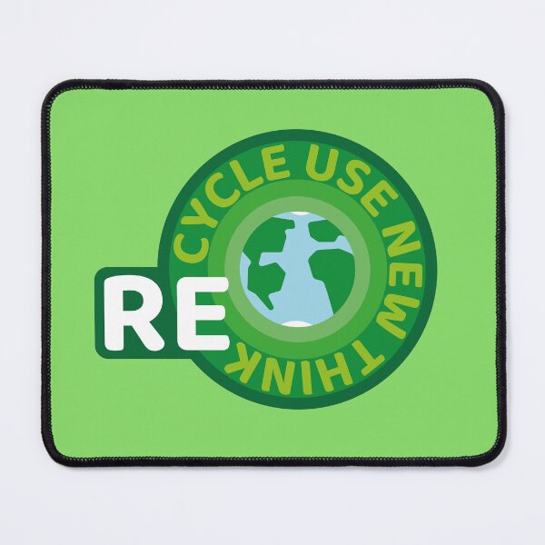 Item preview, Recycle Reuse Renew Rethink Green Badge designed and sold by withasmiledsgn.
