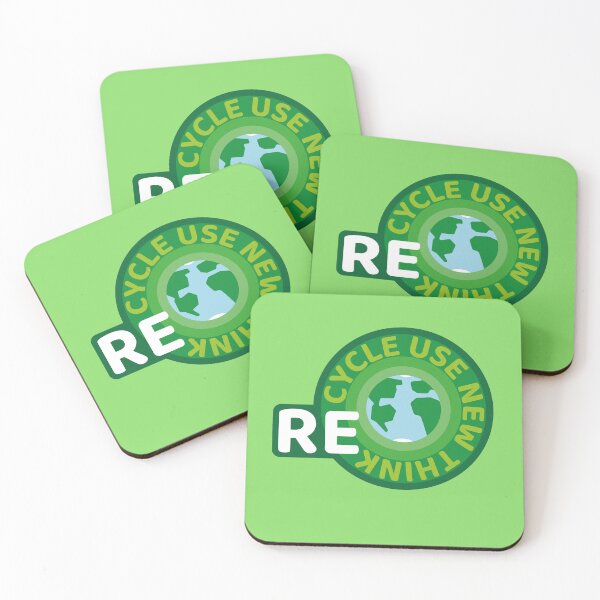 Item preview, Recycle Reuse Renew Rethink Green Badge designed and sold by withasmiledsgn.