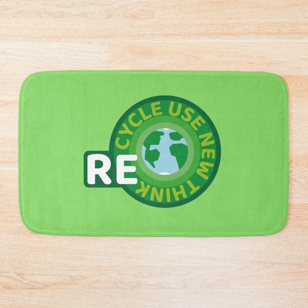 Item preview, Recycle Reuse Renew Rethink Green Badge designed and sold by withasmiledsgn.