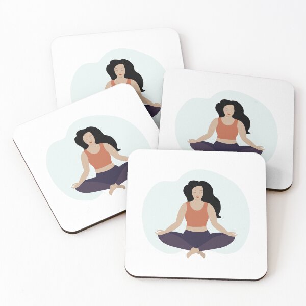 Item preview, Yoga woman in lotus position designed and sold by MarleinWinter.