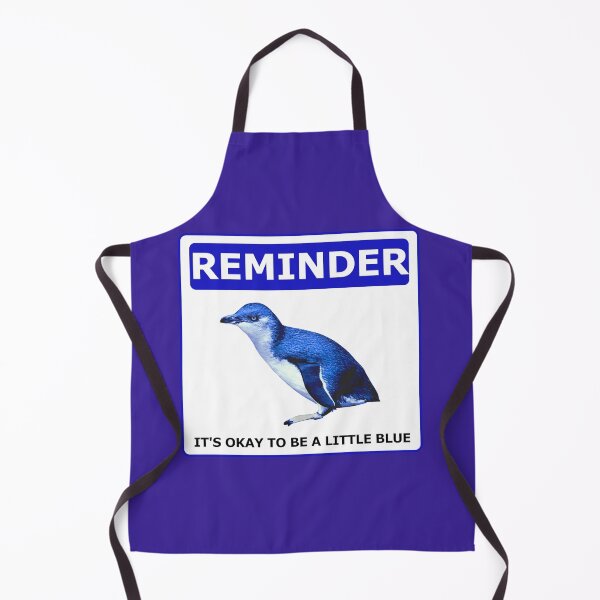 Item preview, Reminder notice it's okay to be a little blue penguin (Dark Purple l #3a2096 Background) designed and sold by SBPenguins.