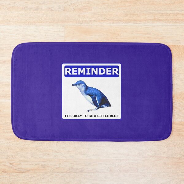 Item preview, Reminder notice it's okay to be a little blue penguin (Dark Purple l #3a2096 Background) designed and sold by SBPenguins.