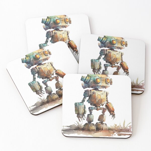 Item preview, A Retro Robot in Watercolor - Old School Cool designed and sold by GVRDesign.