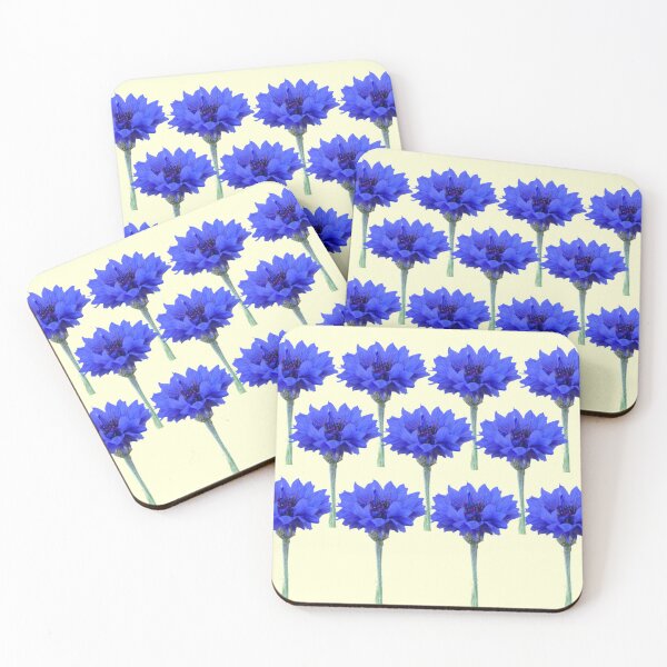 Item preview, Cornflowers with pastel yellow background designed and sold by Binas-gallery.