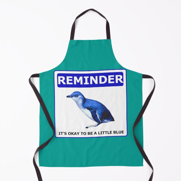 Item preview, Reminder notice it's okay to be a little blue penguin (Teal #03a096 Background) designed and sold by SBPenguins.