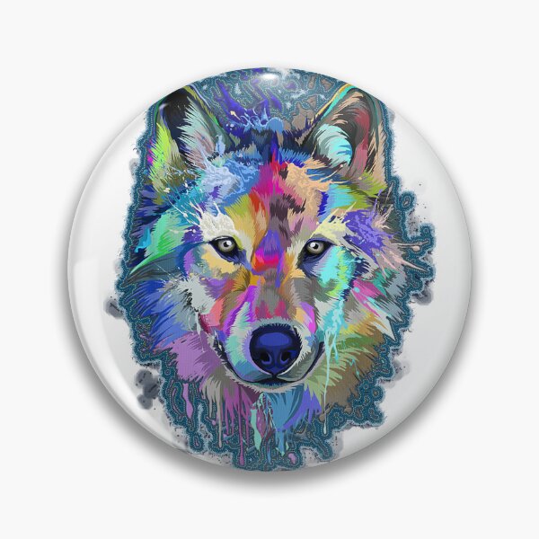 Item preview, Wolf Splash Art Animal Face  Wolf Lover designed and sold by rewoh33.