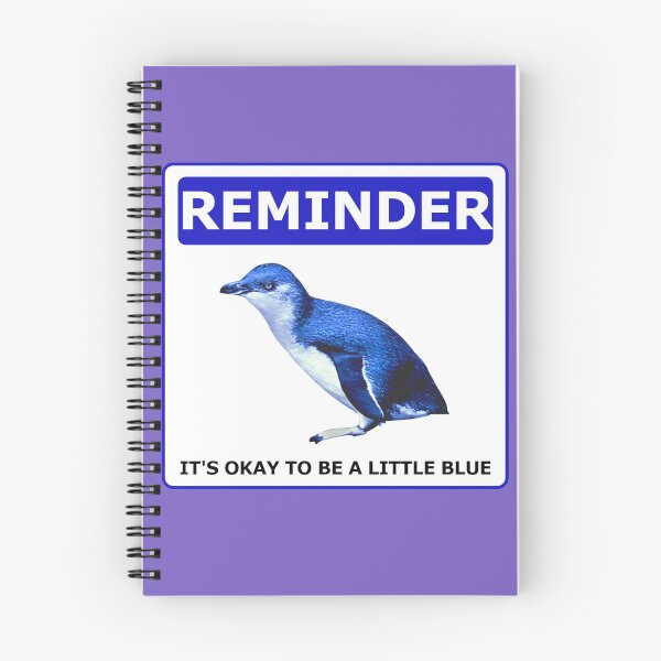 Item preview, Reminder notice it's okay to be a little blue penguin (Light Purple #795fc1 Background) designed and sold by SBPenguins.