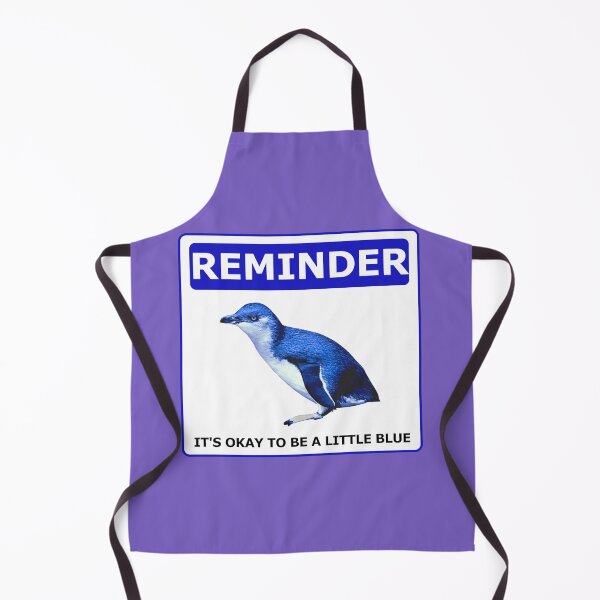 Item preview, Reminder notice it's okay to be a little blue penguin (Light Purple #795fc1 Background) designed and sold by SBPenguins.