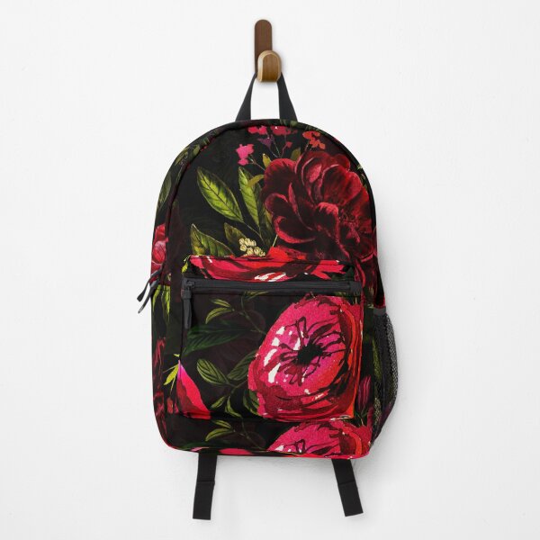 Item preview, Dark Red Hand Drawn Watercolor Roses Pattern Botanical Night Garden Nightgarden designed and sold by UtArt.