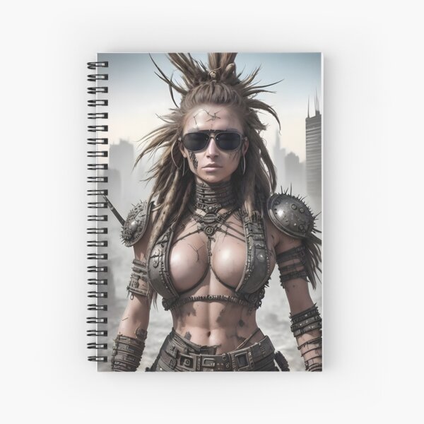 Item preview, Beautiful barbarian woman wearing sunglasses in a dystopian city designed and sold by magikman65.