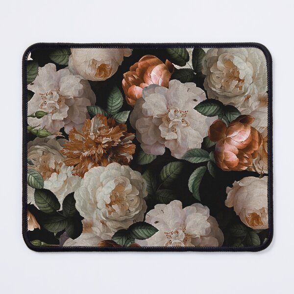 Item preview, Antique Jan Davidsz. de Heem Lush Roses Flowers On Black Botanical Night GardenPattern Nightgarden designed and sold by UtArt.