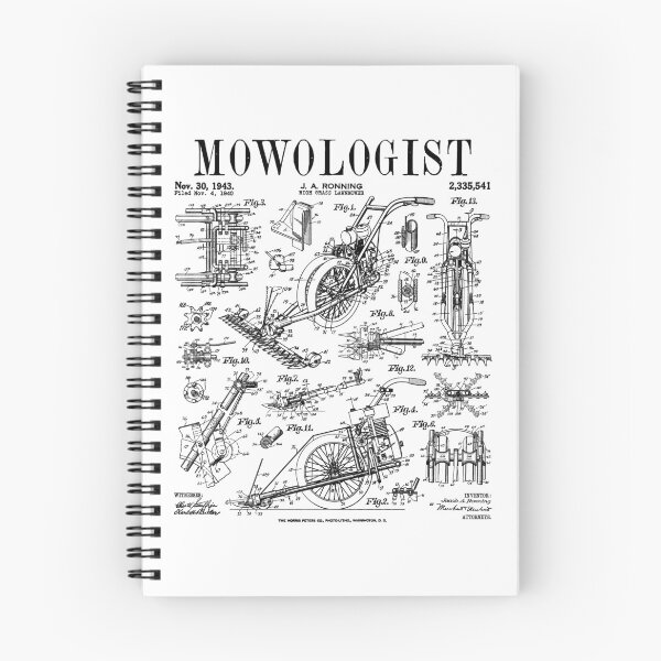 Item preview, Mowologist Lawn Mower Gardener Lawnmower Dad Vintage Patent designed and sold by GrandeDuc.