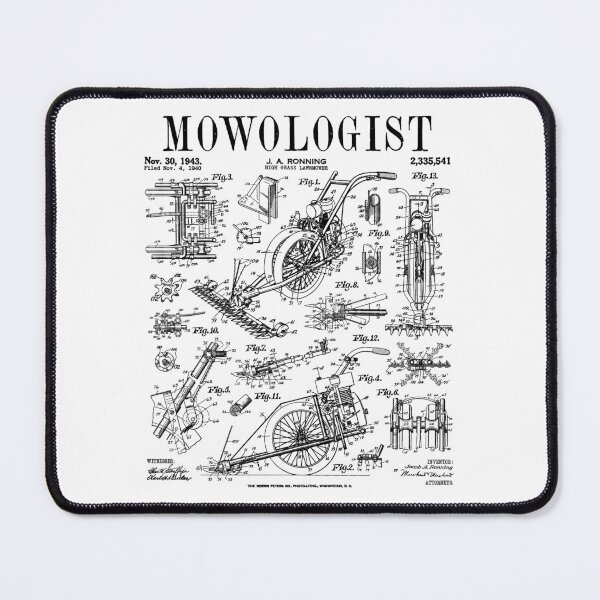 Item preview, Mowologist Lawn Mower Gardener Lawnmower Dad Vintage Patent designed and sold by GrandeDuc.