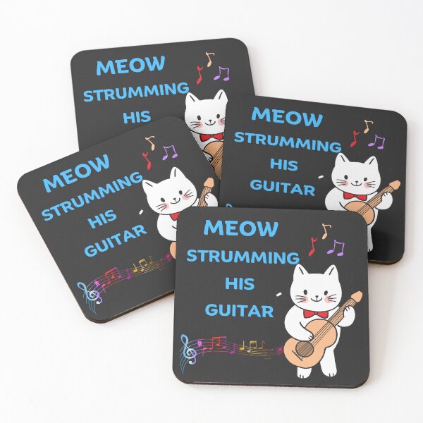 Item preview, MEOW STRUMMING HIS GUITAR designed and sold by Kezmich Works.