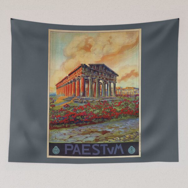 Item preview, Paestum ancient Greek temple Italian travel ad designed and sold by aapshop.