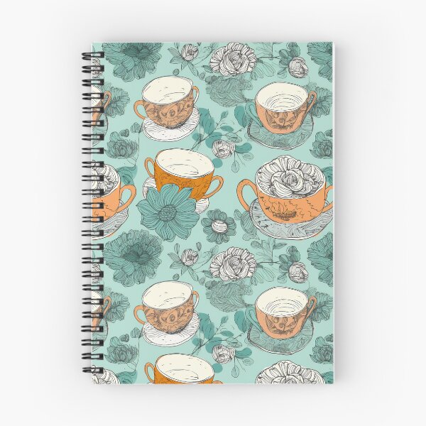 Item preview, Tea or coffee cup and flowers illustration in a unique artistic style designed and sold by LiliD.