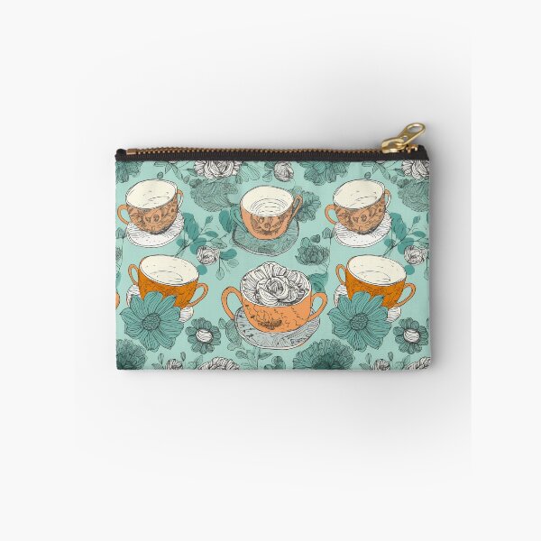 Item preview, Tea or coffee cup and flowers illustration in a unique artistic style designed and sold by LiliD.