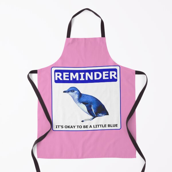 Item preview, Reminder notice it's okay to be a little blue penguin (Pink #f699cd Background) designed and sold by SBPenguins.