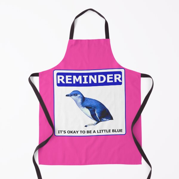 Item preview, Reminder notice it's okay to be a little blue penguin (Fuchsia #fc46aa Background) designed and sold by SBPenguins.