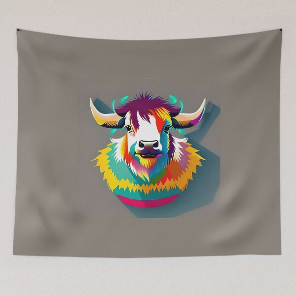 Item preview, Colorful 3D Yak Illustration designed and sold by artist-mac.