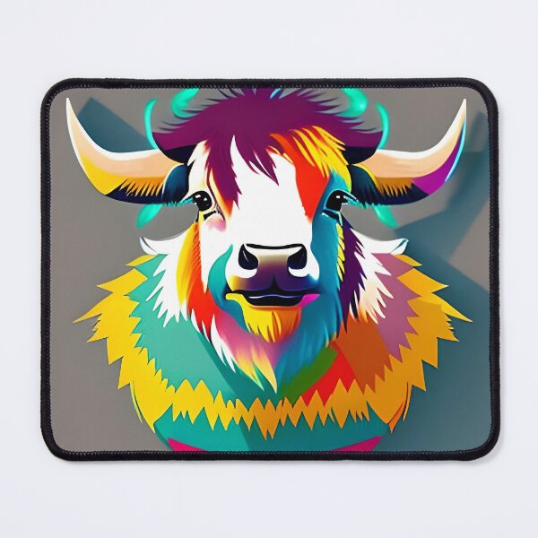 Item preview, Colorful 3D Yak Illustration designed and sold by artist-mac.