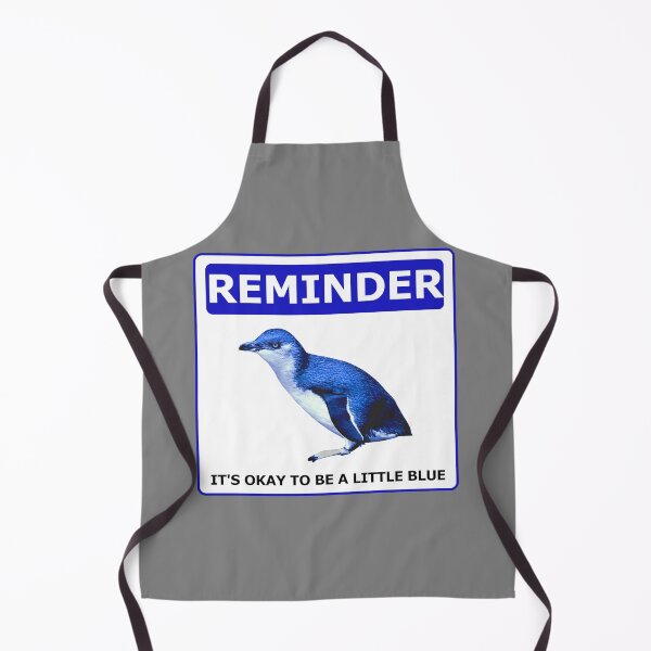 Item preview, Reminder notice it's okay to be a little blue penguin (Grey #808080 Background) designed and sold by SBPenguins.
