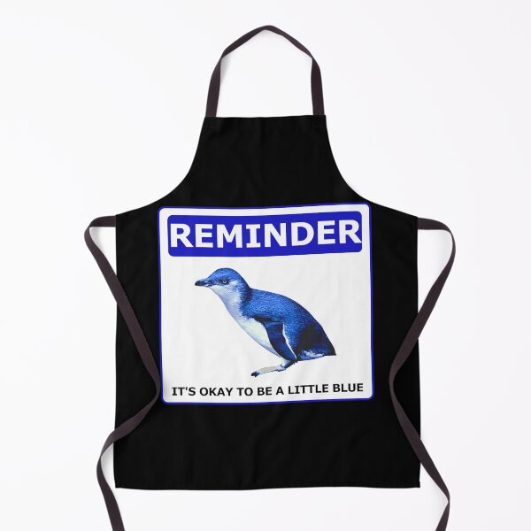 Item preview, Reminder notice it's okay to be a little blue penguin (Black Background) designed and sold by SBPenguins.