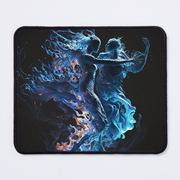 Item preview, Fantasy Fire Dance Blue Artwork AI designed and sold by Slowerblue.