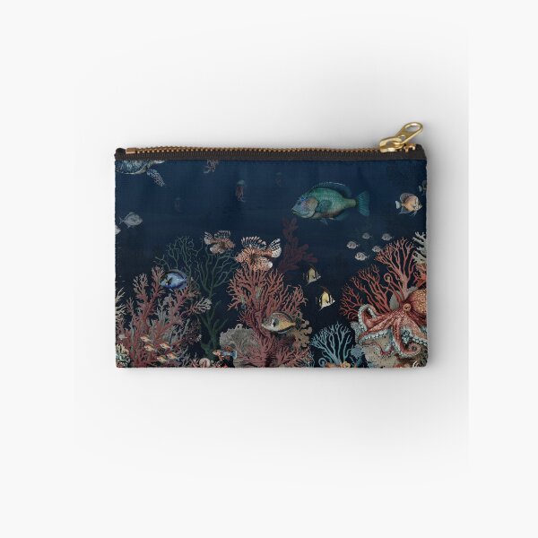 Item preview, Deep sea wallpaper pattern with coral reefs and colorful fish designed and sold by hAITHAM1985.