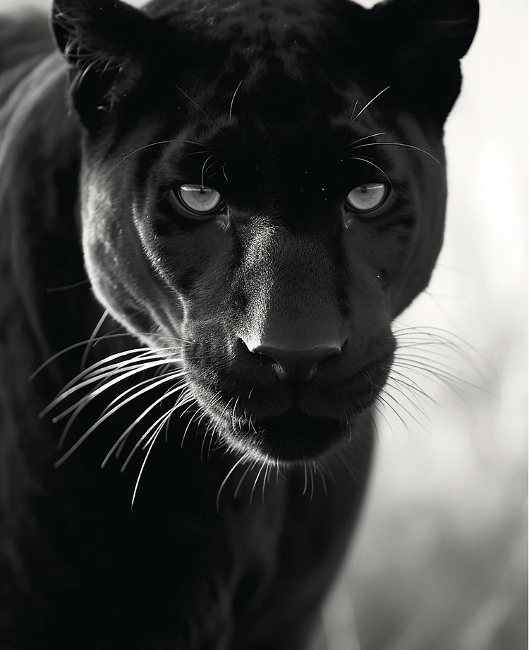 Black panther or puma fur texture. Abstract panther skin design