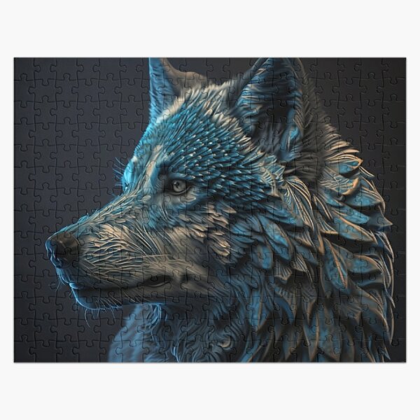 Puzzle Loup - Lune - Animaux - Sombre - Puzzle - Puzzle 1000 pièces adultes