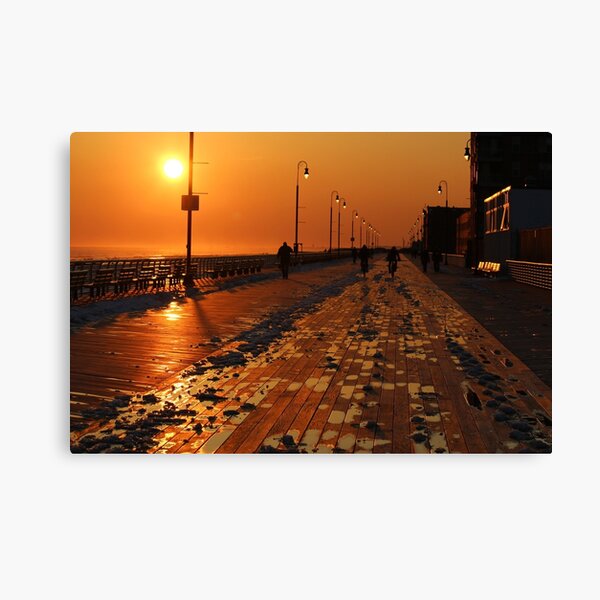 Golden Glow Sunset Long Beach, NY USA Canvas Print