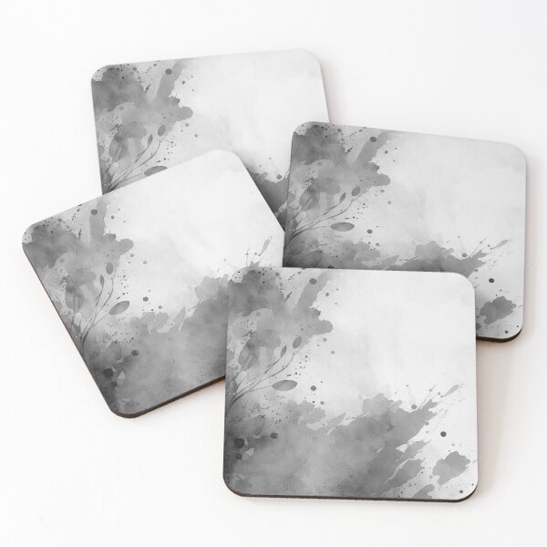 Item preview, Black and White Design Abstract Paint Stains Ink Gradient White Background Modern Minimalist Abstract Design BW designed and sold by Univers Noir et Blanc.