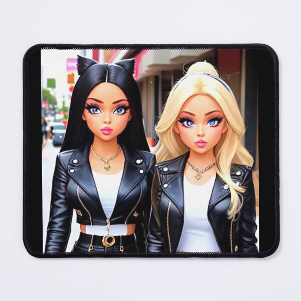 Item preview, Black & Blonde Leather Jacket Cartoon Dolls (AI Art) designed and sold by allicocanasia.
