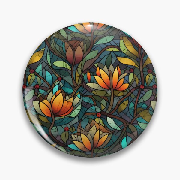Item preview, stained glass flowers designed and sold by DED-Original.