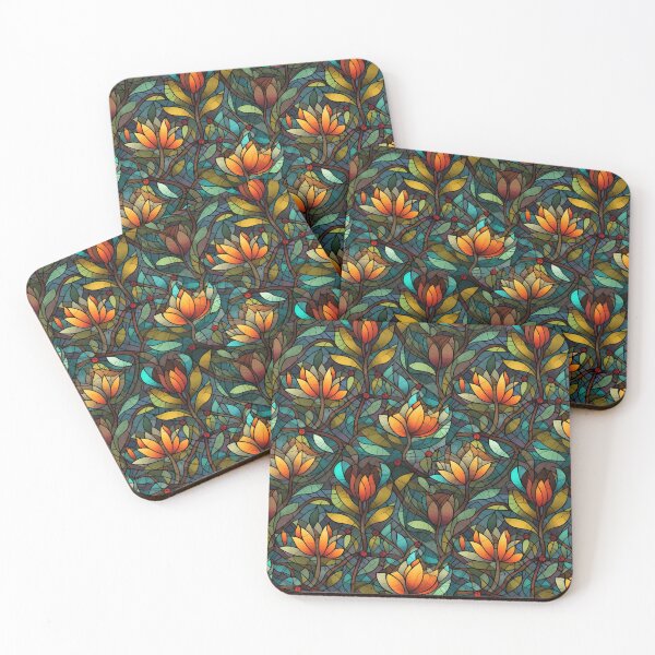 Item preview, stained glass flowers designed and sold by DED-Original.