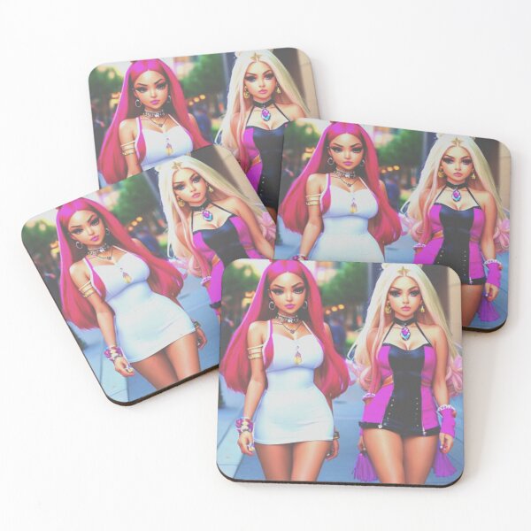 Artikelvorschau, Pink & Blonde Cartoon Dolls (AI Art) (Fade Filter) entworfen und verkauft von allicocanasia.