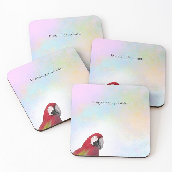 Item preview, Everything is possible, motivational, spirt animals, parrot  designed and sold by Treasuredreams.
