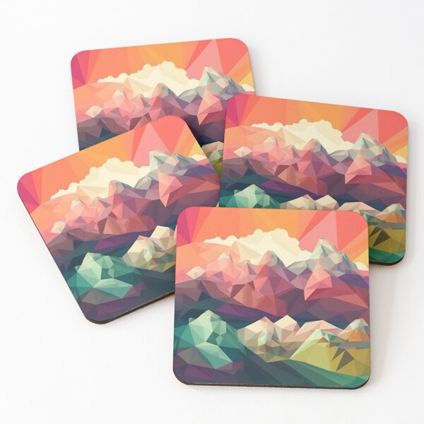 Item preview, Colorful Polygon Mountain Range | Hike Camper Art designed and sold by JFFStore.