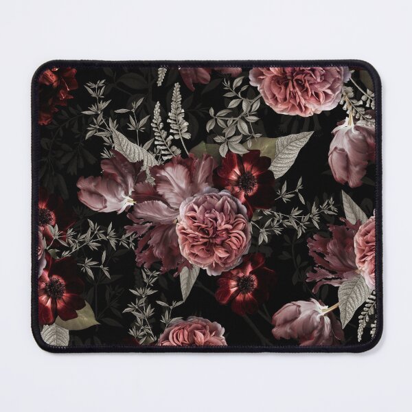 Item preview, Dutch Vintage Midnight Roses And Tulips Pattern Botanical Night Garden Nightgarden designed and sold by UtArt.