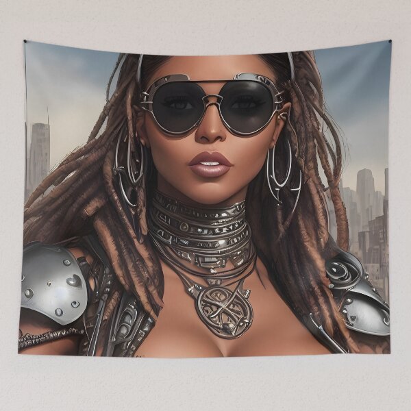 Item preview,  Dystopic warrior woman in armor designed and sold by magikman65.