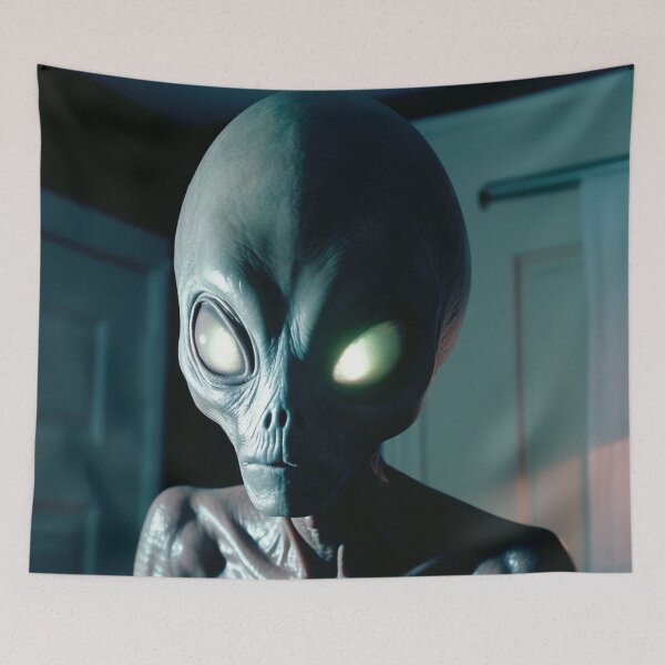 Item preview, the Grey Alien at my bedroom door  designed and sold by Iason.