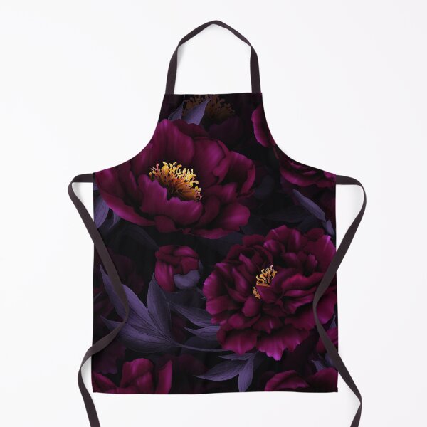 Item preview, Purple Hand Drawn Watercolor Peonies Pattern Botanical Night Garden Nightgarden designed and sold by UtArt.