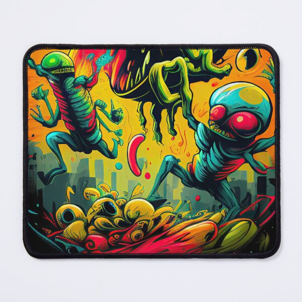 Item preview, Alien Invasion in Pastel Colors: A Satire of Cosmic War designed and sold by Piotrek0001.